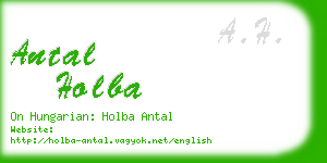antal holba business card